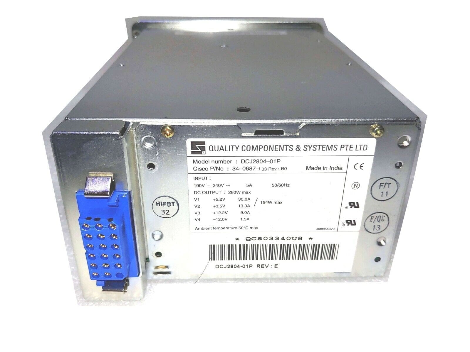 Cisco 34-0687-03 1 Cisco 34-0687-03 280W 7200 VXR Power Supply - Model: DCJ28-4-01P