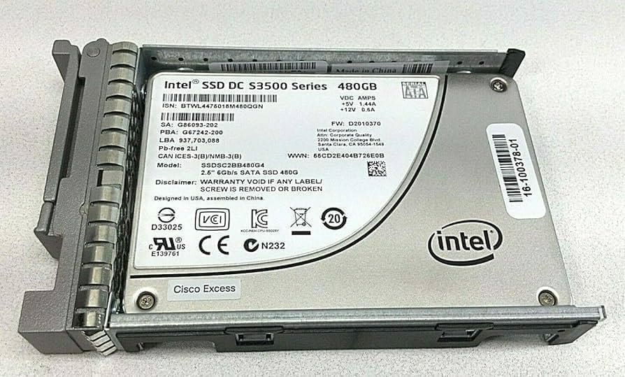 Cisco UCS-SD480G0KS2-EV - 480GB SATA SSD 6Gb/s 2.5" 1 Disco Cisco UCS-SD480G0KS2-EV - Cisco 480GB SATA SSD 6Gb/s 2.5"